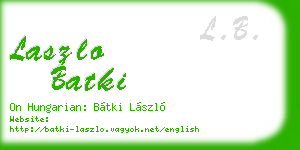 laszlo batki business card